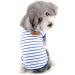 Zweitea Summer Dog Shirts for Small Dogs | Striped Breathable Cotton Tank Tops for Chihuahuas | Soft Pet Clothing in Blue XL - Buy Online on GoSupps.com