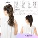 DOORES Balayage Dark Brown to Chestnut Brown Human Hair Ponytail Extension 14 Inch 75g - Clip in Heat Resistant Real Hair Piece - Buy Online on GoSupps.com