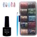 Warm Girl 8ml Nail Art Foil Glue Gel with 10 Roll Starry Sky Star Foil Stickers Set Nail Transfer Tips Manicure Art