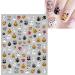 JMEOWIO 8 Sheets Halloween Nail Art Stickers Decals Self-Adhesive Pumpkin Skull Ghost Spider Web Bat Spook Nail Supplies Nail Art Design Decoration Accessories - Buy Online on GoSupps.com