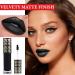 Buy Matte Black Lipstick for Women | Long Lasting Waterproof Liquid Lip Gloss | Non-Stick Non-Fading Lip Makeup | Perfect for Halloween | 1P Black - Buy Online on GoSupps.com