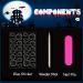 Buy Halloween Press on Nails - Long Almond Goth Skull Black Rose Acrylic - Glossy Stiletto False Nails with Rhinestones for Women - Buy Online on GoSupps.com