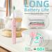7am2m Sonic Electric Toothbrush for Adults and Kids - 5 Modes, 2 Min Timer, Travel Case, 8 Brush Heads - Roman Column Design (Pink) - Buy Online on GoSupps.com