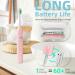 7am2m Sonic Electric Toothbrush for Adults and Kids with Travel Case and 8 Brush Heads 5 Modes with 2 Minutes Build in Smart Timer Roman Column Handle Design (Pink) Pink With Travel Case - Buy Online on GoSupps.com