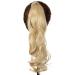 Pferdeschwanz Hair Part Braid Clip-In Ponytail Extension - 43cm Wavy Dark Blonde Mix & Bleach Blonde for Women | Synthetic Hair Piece - Buy Online on GoSupps.com