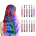 MSDADA Hair Chalk Pens-12 Color Kids Temporary Hair Color Chalk for Kids Girls-Washable Hair Dye for Kids-Age 8 Girls Gifts Toys Birthday Christmas Halloween Gifts for Girls Makeup Cosplay Dress Up Blue & Pearly Purple & Pink & Rose Red & Grass Green & Ye