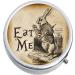 Eat Me Rabbit Wonderland Medicine Vitamin Pill Box - portable pillbox case fits in purse or pocket