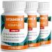 Vitamin B complex high dose-3x180 tablets-all 8 B vitamins (B1 B2 B3 B5 B6 B7 B9 B12) with activity forms such as Quatrefolic co-factors cholin & myo-inositol laboratory test vegan 3x 180Tablets
