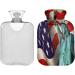 Mnsruu American Flag Freedom Statue Heat Bottle - Velvet Cover 2L Warm-Up Bag for Pain Relief & Cold Therapy - Buy Online on GoSupps.com