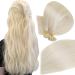 Easyouth U Tip Real Hair Extensions Bondings Pre Bonded Hair Extension Color Platin Blond 16 inch 50g/50 piece Remy Real Hair Utip Fusion #60 40 cm 2-1 #60