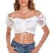 Dirndl blouses for women upstream. Pointed lace shirt long shortarm carmen v necklace blouse large size top blouse cheap white lace Oktoberfest cardigan