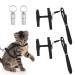 Adjustable Harness Cat Leash 2 Pack Cat Vest with Leash and 2 Pack Pet ID Tag Adjustable Nylon Harness Cat Leash Escape-proof Cat Vest Cat Harness for Small Cats and Rabbits