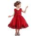 TTYAOVO Baby Princess Dress 4-5 Years | Red Wedding Pageant Baptism Christening Tutu Gown - Buy Online on GoSupps.com