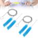 Car Drain Dredge Cleaning Scrub Brush Flexible Drain Brush Pipe Cleaning AC Drain Line Cleaner Tool Tube Cleaning Brush Extra Long Pipe Cleaners Sunroof Drain Cleaning Tool (Blue 2pcs) Blue 2pcs