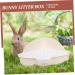 HANABASS Pets Small Animals Toilet Indoor pet Potty abs White cat Toilet 25.00X19.00X10.00CM White - Buy Online on GoSupps.com
