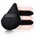 Puff Soft Powder Sponge Triangle Powder Puff Reusable Triangle Sponge with Strap Wet Dry Cosmetic Puff for Loose Powder Foundation (Black Beige)