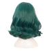 Mapofbeauty 14 Dark Pine Green Short Curly Bob Wig | Synthetic Wavy Hair for Parties & Cosplay - Buy Online on GoSupps.com