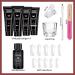 Lofuanna Poly Nail Gel Kit - Nude, Pink, Purple Glitter & Clear Glitter Poly Extension Gel - All In One Starter Kit - Buy Online on GoSupps.com