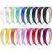 SIQUK 18 Pieces Satin Headbands 1 Inch Wide Non-slip Headband Colorful DIY Headbands for Women and Girls  18 Colors Multicolor 1 Inch