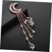 minkissy Wedding girl headpiece wedding barrette tassel hair pin bridal hairpin bead tassel barrette crystal charms hair clip tassel drop hairpin wedding headdress pendant moon Crystal - Buy Online on GoSupps.com