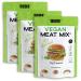 Weider Vegan Meat Mix - Pack 3x150g Meat substitute with 75 percent vegetable proteins and 20 percent vegetable fiber gluten -free without preservatives oak preparation pack 3 units