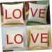 HOMSFOU 2pcs Pillow Christmas Decor Xmas Decor Valentine Decor Home D cor Home Forniture Back Cushions Sofa Sectional Cushions for Combination Cushion Cover Flax White - Buy Online on GoSupps.com