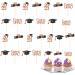 Povanjer Graduation Cupcake Toppers 2023 24-Piece Graduation Cupcake Toppers - Glitter Class of 2023 Graduation Cupcake Toppers Diploma Grade Caps Cake Toppers Picks for Graduation Rose Gold - Buy Online on GoSupps.com