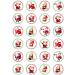24 x Christmas Santa Claus Edible Paper Cupcake Toppers Wafer Cake Xmas Decorations - Buy Online on GoSupps.com