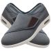 LGZY Men's Wide Width Shoes with Memory Foam Adjustable Closure Lightweight for Diabetic Edema Plantar Fasciitis Bunions Arthritis Swollen Feet for Plantar Fasciitis Grey 45 EU 45 EU Grey