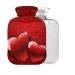 Red Hearts Hot Water Bottle with Cover 1L Small Hot Water Bag for Pain Relief Cramps BPA Free