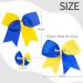 2PCS Oaoleer 8 Jumbo Cheer Bows with Tails, Yellow/Blue - Ideal for Girls Teen Softball Cheerleader Outfits - Buy Online on GoSupps.com