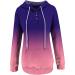 Women's Purple Button Down Hoodie - Fall Fashion Graphic Sweatshirt with Pocket - Buy Online on GoSupps.com