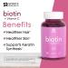 Sports Research Biotin + Vitamin C Gummies - Natural Berry Flavor, 60 Count - Buy Online on GoSupps.com
