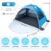 Night Cat Beach Tent - Portable Sun Shade Shelter for 2-4 Persons with UV Protection | Easy Setup & Breathable Mesh Windows | Outdoor Blue Single Layer Tent - Buy Online on GoSupps.com