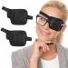 AMZVIO 2PCS Eye Patches for Adults 3D Eye Patch for medical Ajustable Eyepatch for Lazy Eye Soft eye patch for After Sugery Eye Glasses and Pirate Cosplay Left Eye Black Large Size(Left Eye) 1 Count (Pack of 2)
