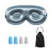 22Momme Mulberry Silk Sleep Mask for Women Men 3D Contoured Cup Eye Mask for Sleeping Blindfold Adjustable Strap Super Soft Eye Cover for Travel Yoga Night Mask (Gray)