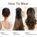 Ponytail Extension Claw Clip In Wavy Ponytail Extensions Synthetic Fiber Ponytail Hair Piece 22 Inch Long Wavy Curly Claw Clip Ponytail Extensions for Women Girls Ponytail Hairpiece for Women (Color 22inches SH88-8 - Buy Online on GoSupps.com