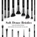 Zoreya Makeup Brush Set - Premium 15 Piece Kabuki Brush Set for Cosmetics - Cruelty-Free Synthetic Brushes for Foundation, Concealer, Blush, and Eye Shadows - Buy Online on GoSupps.com