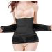 2 in 1 Postpartum Support Recovery Belly Wrap Waist/Pelvis Belt Body Shaper Postnatal Shapewear Z-black Plus Size (Pack of 1)