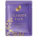 Clarity Face! 1 Charcoal Detoxifying Gold Floral Sheet Mask With Rosemary