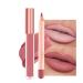 2PCS Lip Liner and Lipstick Set - Non-Sticky Long Lasting Waterproof Lip Stain - Highly Pigment Lip Stick and Lipliner Pencil - Lip Makeup Kits for Daily Makeup and Holiday Gifts (03)
