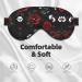 SSIMOO Black White Red Roses Eye Mask | Breathable Sleep Patch for Women | Ideal for Travel & Relaxation - Buy Online on GoSupps.com