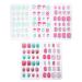 Minkissy Christmas Nails Kids Nail Stickers Christmas Fake Nails Candy Color Nail Tips Cartoon False Nail Tips Removeable Press On False Nails For Kids Nail Stickers Kids