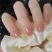 Press on Nails Short Fake Nails 24Pcs Shiny Pink False fingernail with Self-Adhesive Jelly Nail Glue Tabs Press On False Nails - Buy Online on GoSupps.com