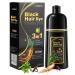 TENGLONG Instant Black Hair Dye Shampoo for Gray Hair 3-In-1 Hair Color Shampoo Long Lasting 100% Gray Coverage Herbal Ingredients  Hair Dye Shampoo For Men & Women 500ml-BLACK(Gloves Included) MEIDU Black