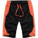 Ronony Men's Quick-Dry Breathable Sports Shorts - Lightweight Running & Gym Pants with Pockets - Perfect for Fitness & Training - Orange - Buy Online on GoSupps.com