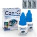 Can-C Eye Drops 2X5ml Vials + Clear View Pre-Moistened Lens Wipes Bundle - Buy Online on GoSupps.com