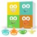 Love Noobs Pacifiers 0-6 Months Baby Pacifier Starter Kit Newborn Silicone Binky Natural Rubber Pacifier 0-3 Months Orthodontic Pacifier Teething Pacifiers Soothers 4 Pack Baby Registry Gift Yellow