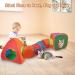 Mfsdai 3-in-1 Cat Toy Set: Tunnel, Cube, Tent | Interactive Maze Toy for Cats, Puppy, Rabbit | Foldable & Portable | Rainbow Color - Buy Online on GoSupps.com