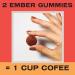 Ember Energy Chews with L Theanine - Sour Peach | 4ct - Energizing Snack for Focus & Relaxation | Buy Internationally - Buy Online on GoSupps.com